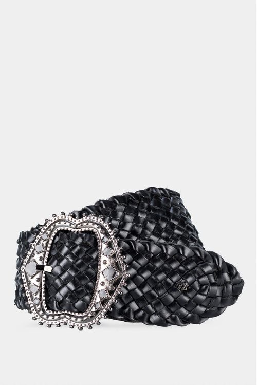 Women’s Luxo Single-Sided Braided Wide Leather Belt
