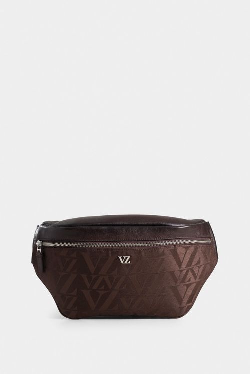 Garda Jacquard Textile Fanny Pack for Men with Leather Details