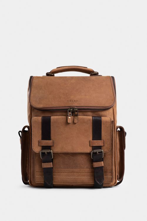 Rioja Backpack in Vintage Honey-Colored Leather