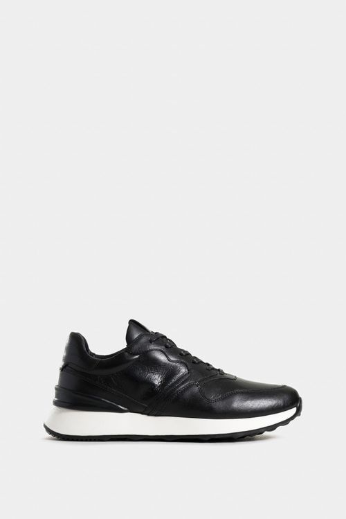 Men's Cooper 3 Leather Sneakers with Contrast Spoiler