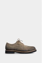 Alessio Leather Suede Lace-Up Shoes with Scribe Effect for Alessio Leather Suede Lace-Up Shoes with Scribe Effect for