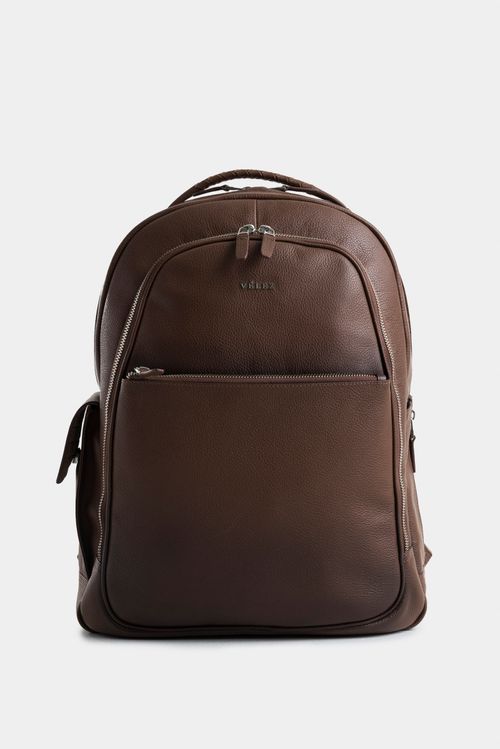 Tropical Escape Smooth Leather and Suede Backpack for Men, Classic Silhouette