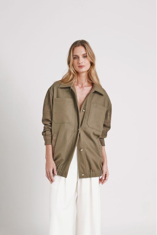 Aurora Bomber Jacket for Women with Suede Details