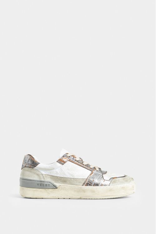 Umbra Box Leather Sneakers for Women with Foil Detail