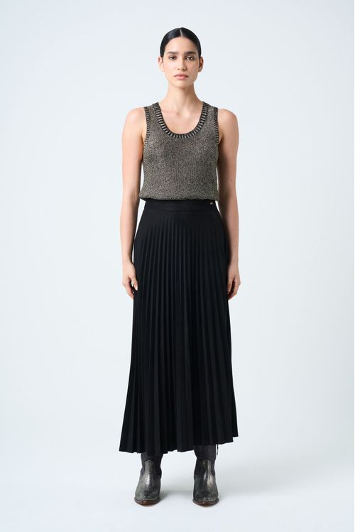 Alma Pleated Skirt for Women in Knit Fabric