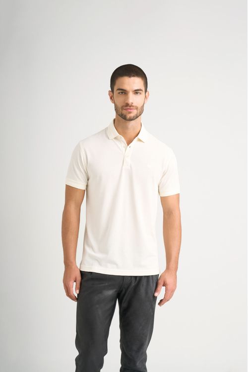 Lucca short-sleeve textured polo shirt for men