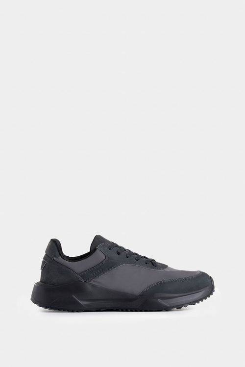 Monett Leather and Textile Sneakers for Men Aged Effect