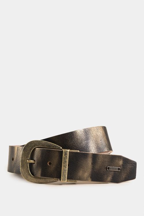 Uyuni reversible women's leather belt with rustic buckle