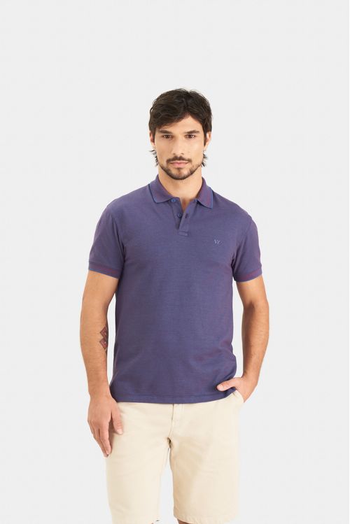 Men's semifitted cotton piqué polo shirt