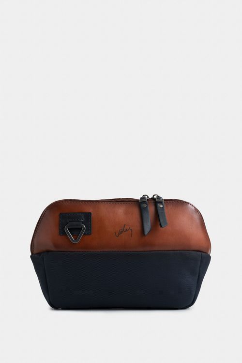 Men's two-tone canvas and leather Kanvas 2 waist bag