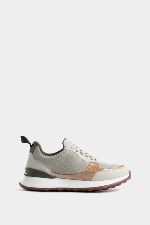 Aurora Leather Sneakers for Women with Foil Detailing