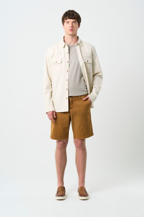 Acacia Bermuda Shorts in drill, relaxed fit for men
