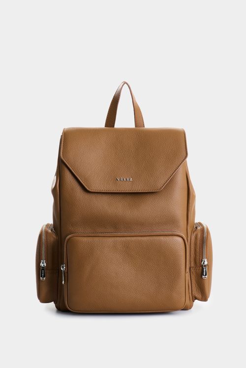 Silene Hexagonal Flap Leather Crossbody Bag