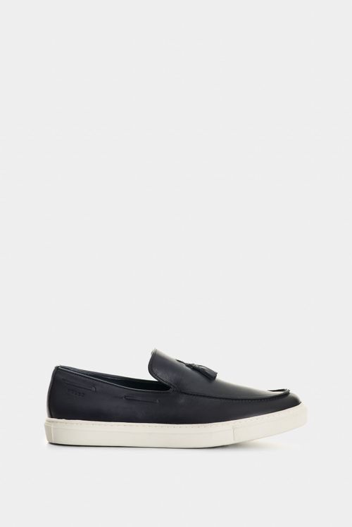 Solan Men's Leather Loafers in a Distressed Finish