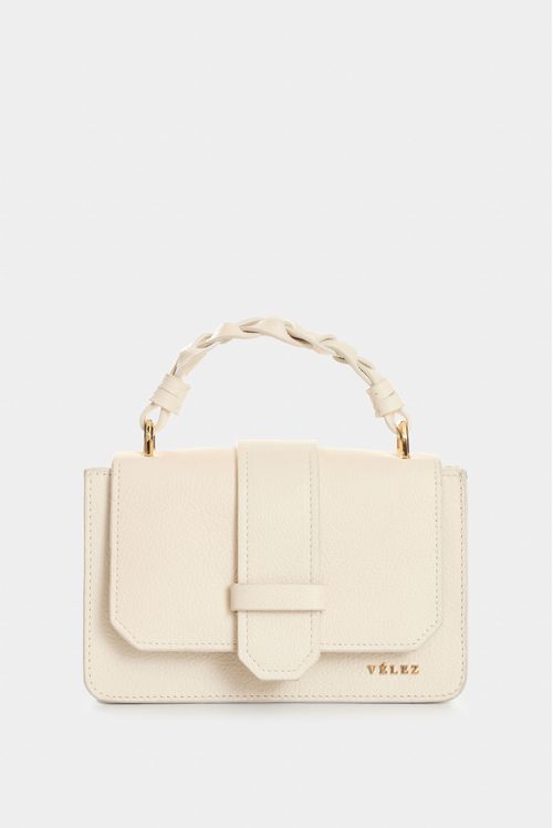 Garniel Women's Hands-Free Leather Bag with Woven Handle